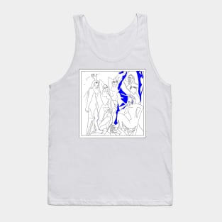 Les Demoiselles d'Avignon Line Art 2 inspired by the original painting Tank Top